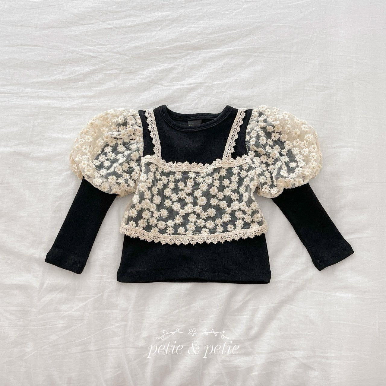 Embroidered Bustier T-Shirt-petit petit-51