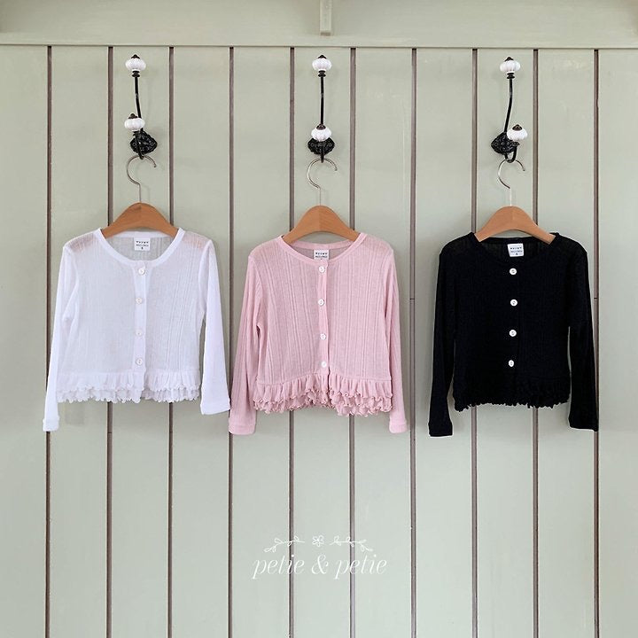 Cool Rib Frill Cardigan - petit & petit - 8