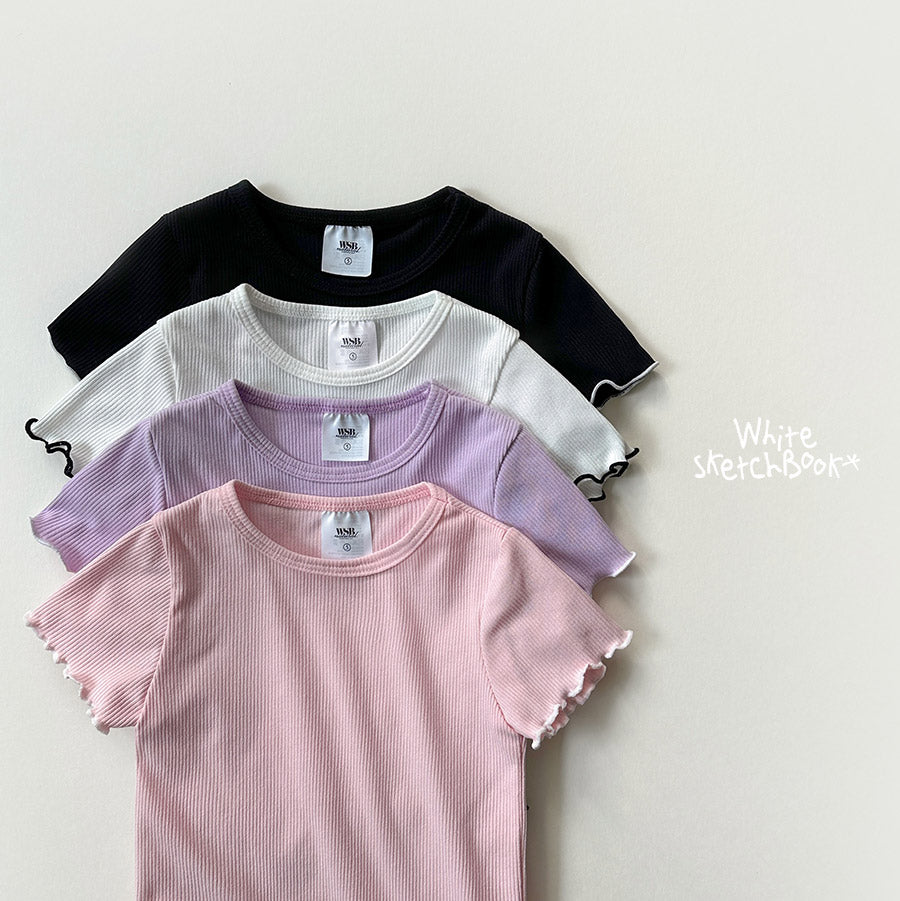 Ribbed Flamboyant Short Sleeve T-wsb-14