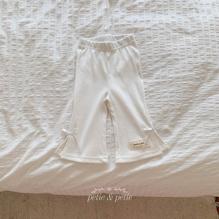 Ribbed Ribbon Flare Pants - petit & petit - 22