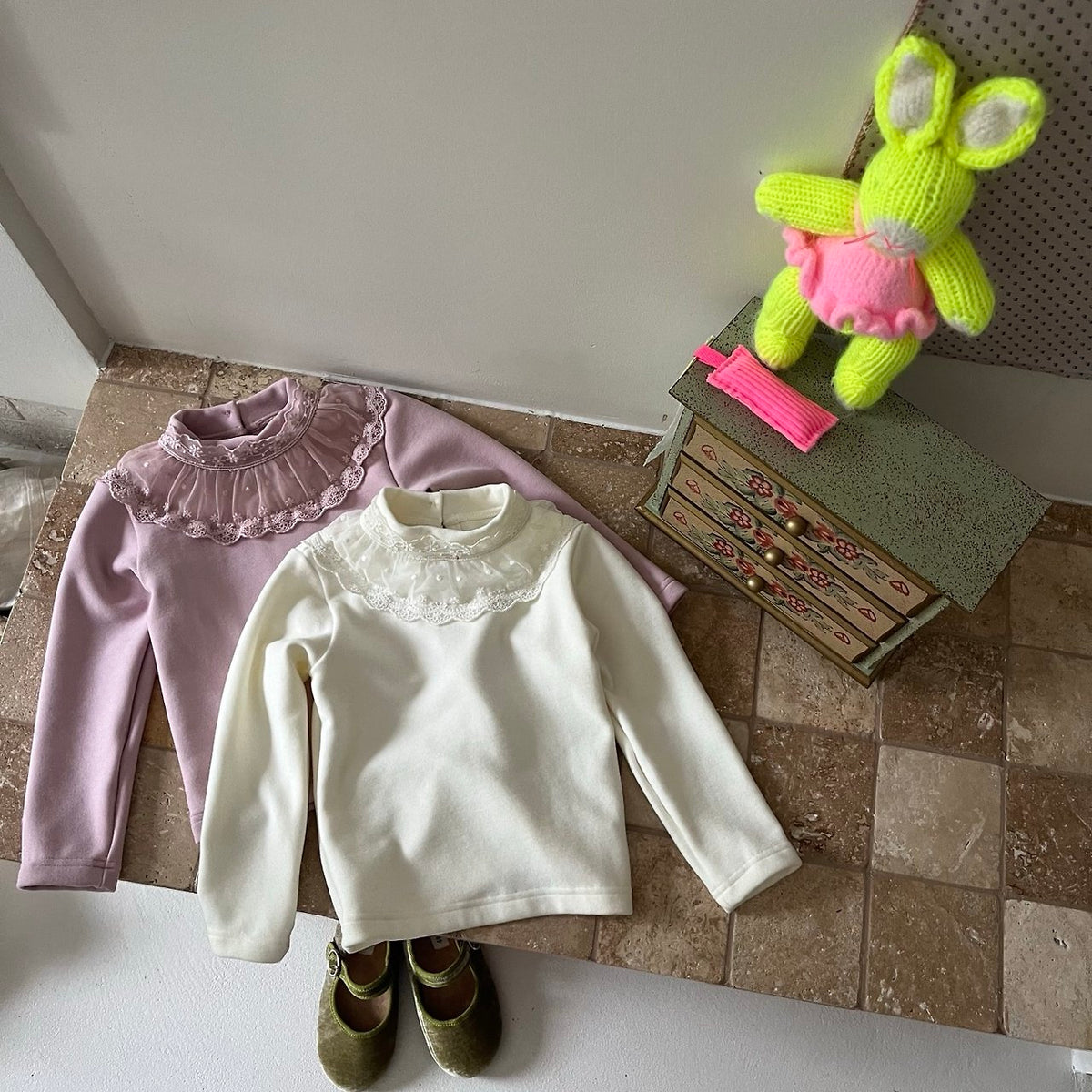 Rose Lace Collar T-Shirt-aiai-9
