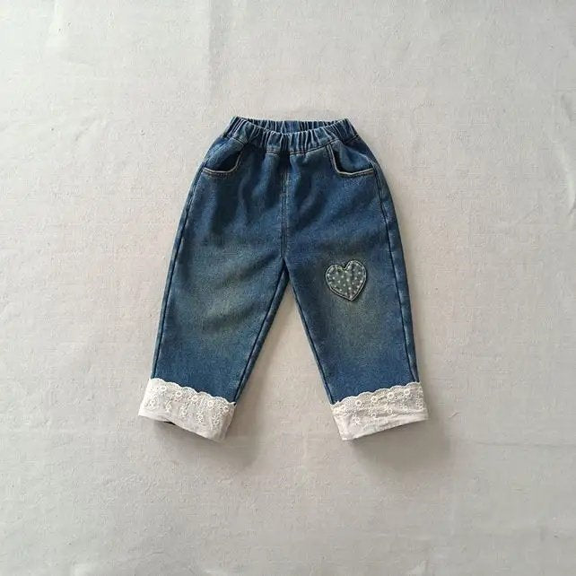 Mumu Heart Denim Pants-aiai-66