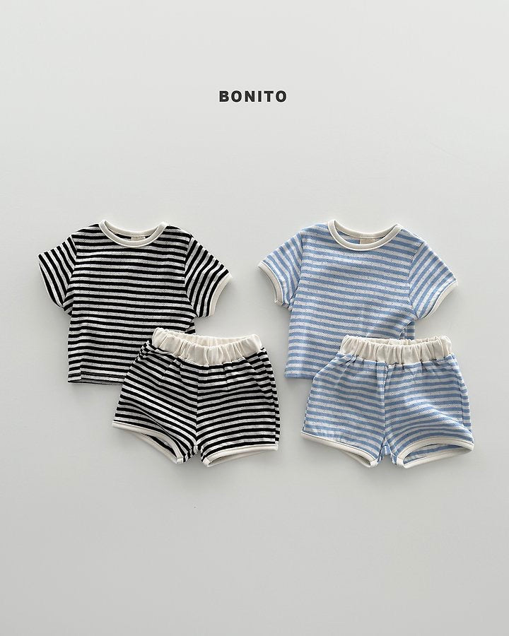 Eyelet Stripe Lounge Set-BONITO-57
