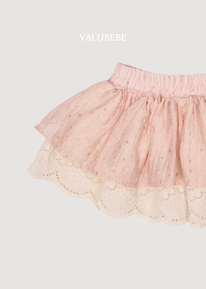 Flower Contrast Skirt - valubebe - 100