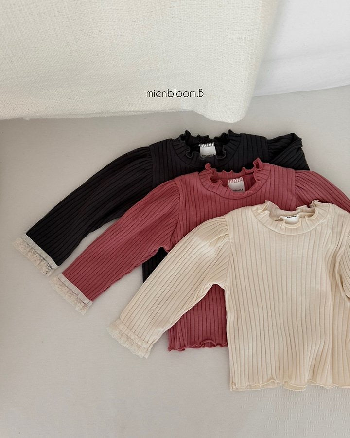 Lace Ribbed Tee-mienbloom.B-29
