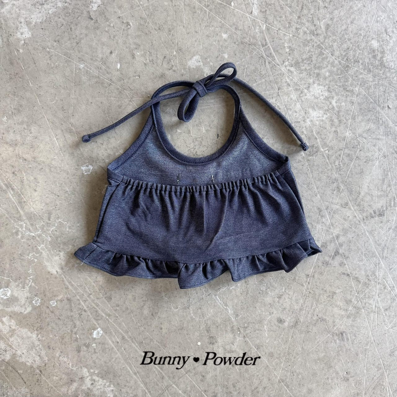 denim halter bustier -bunnypowder-94