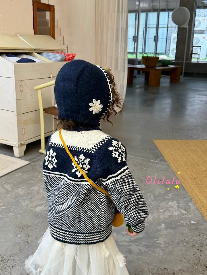 Balaclava Knit Cardigan (Hat Set)-ololala-29