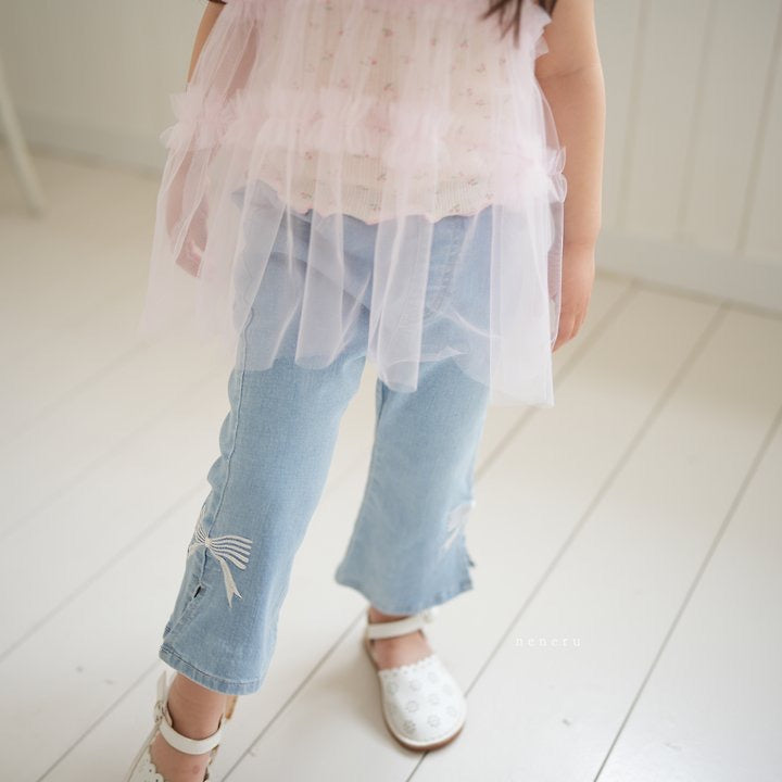 The Ribbon Denim Pants-neneru-30