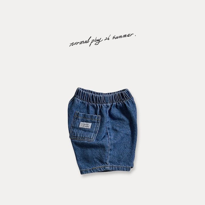 round denim shorts-normalplay-63