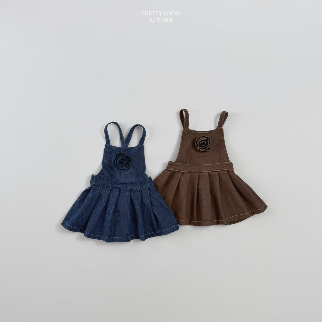 Twill Suspender Dress-LINDO-22