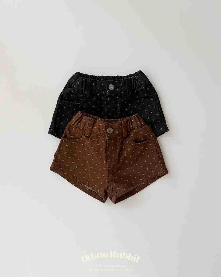 Polka Dot Denim Shorts-urban rabit-9
