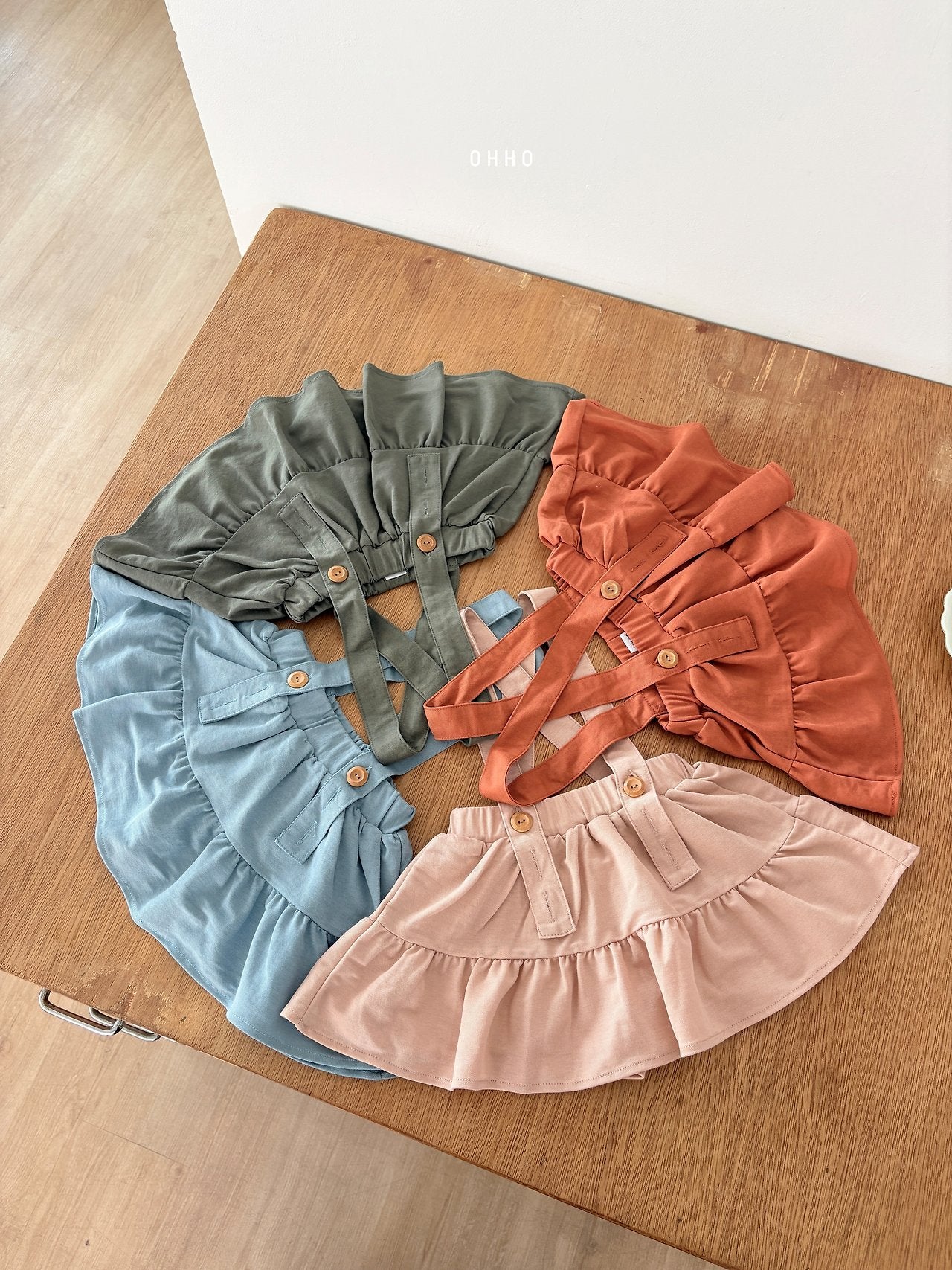 forest shirring strap skirt-ohho-2-5