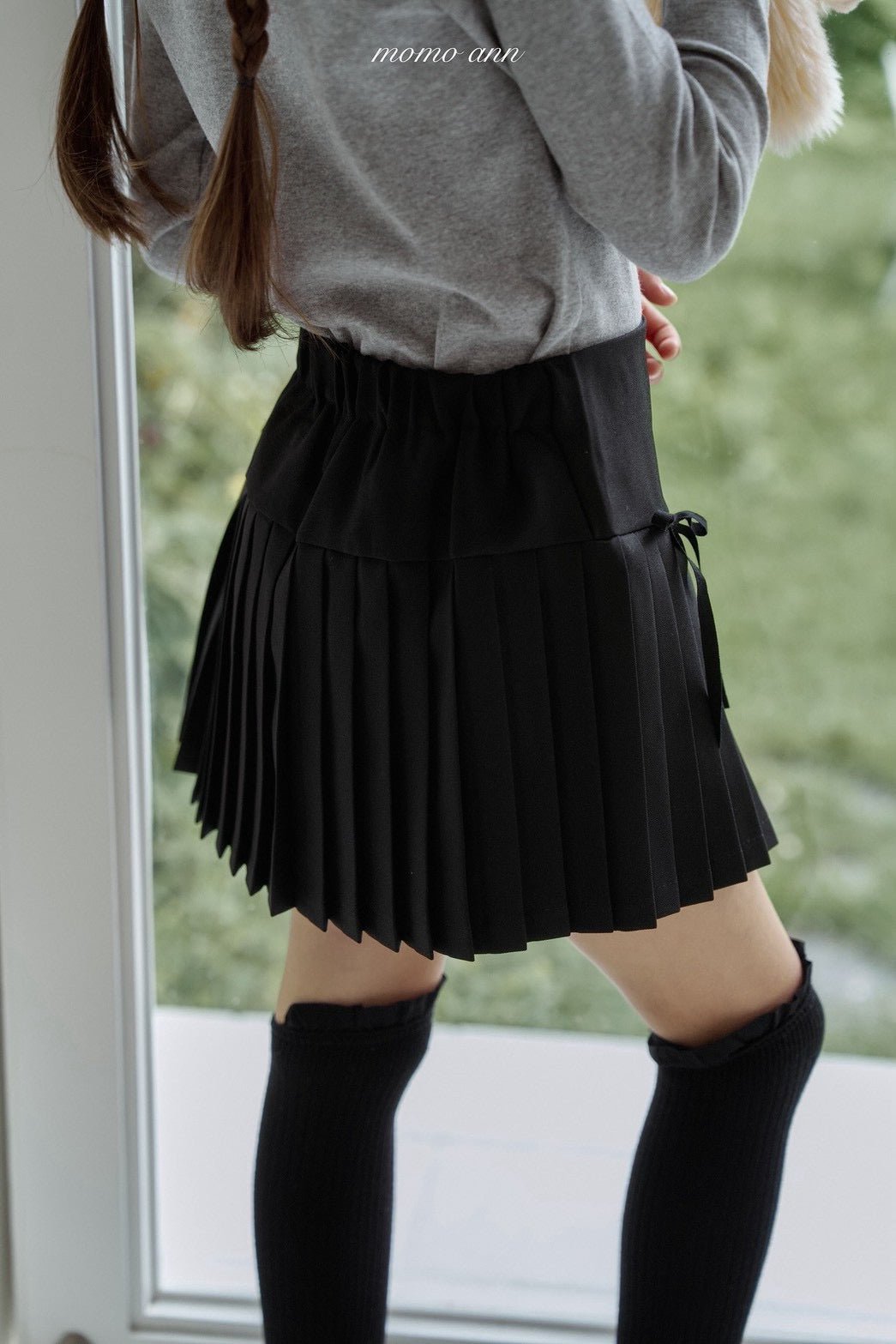 Ribbon Pleats skirt-momoann-8