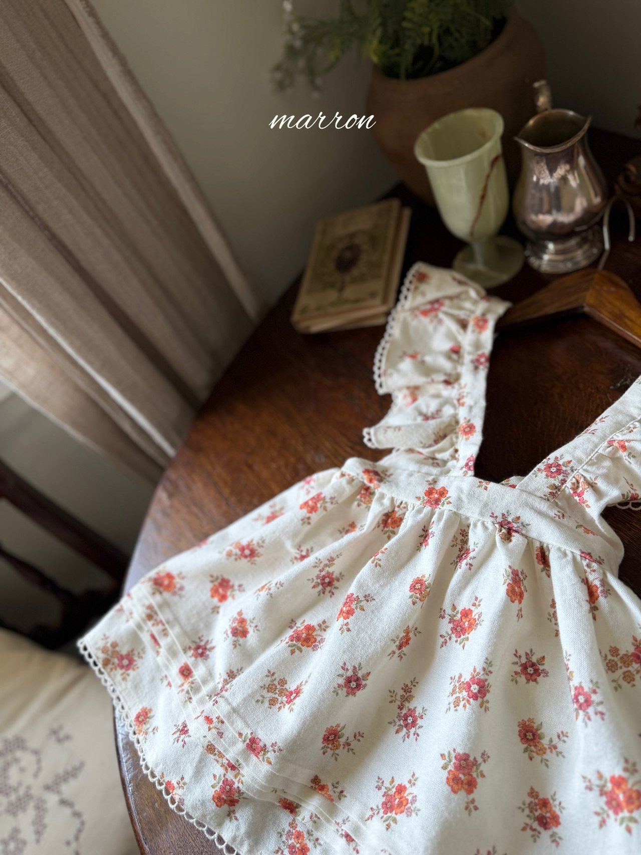 Flower Apron-marron-14