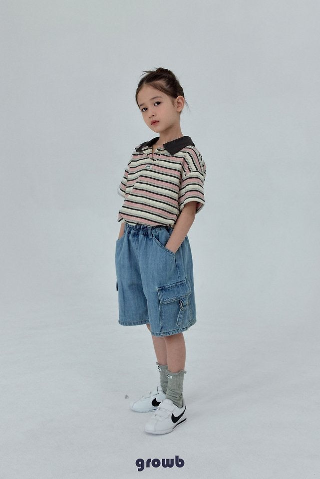 Vintage Cargo Denim Shorts-growb-33