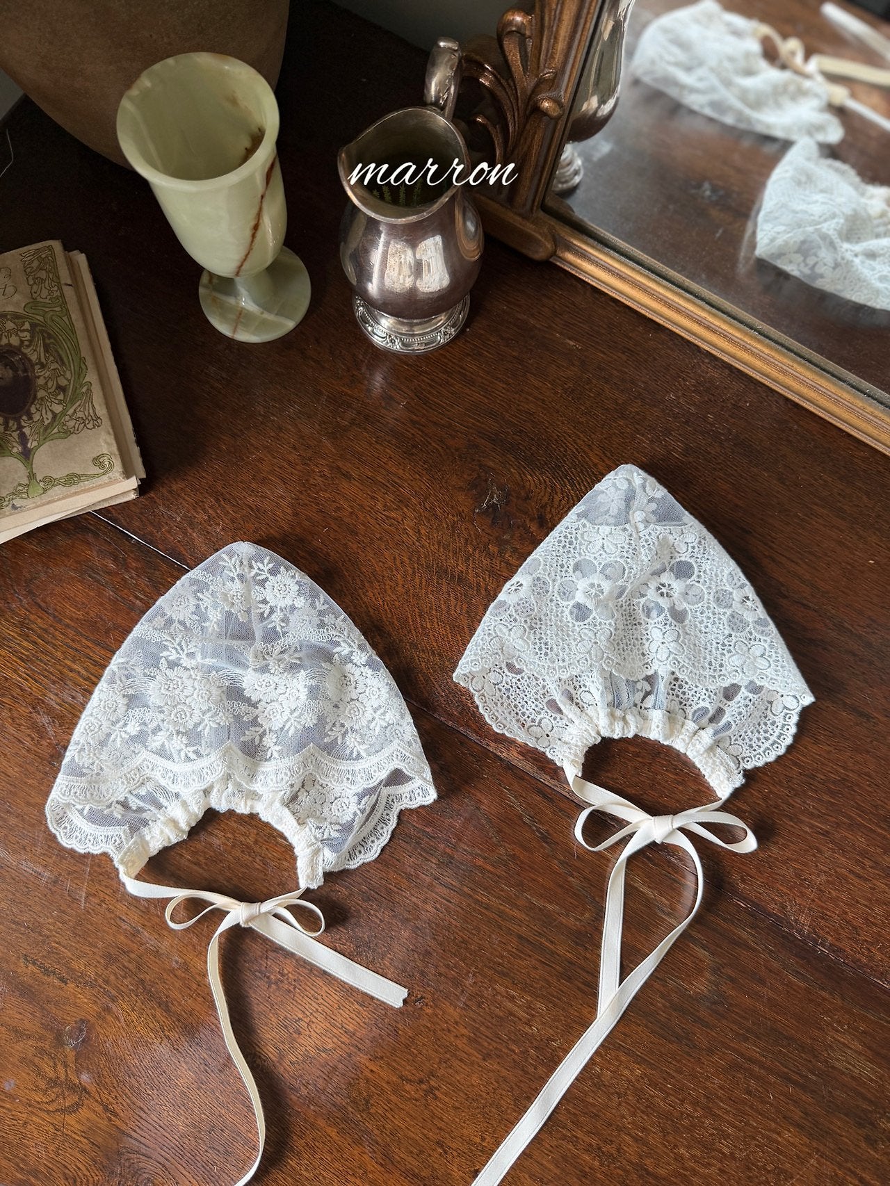Lace Bonnet-marron-58
