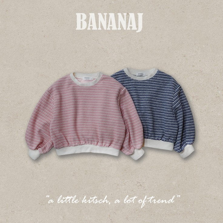 Knit Stripe Sweatshirt-banana.j-028