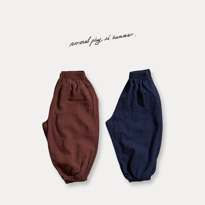 summer check jogger pants-normalplay-26