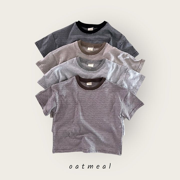 Venice Stripe Round Tee - oatmeal - 20