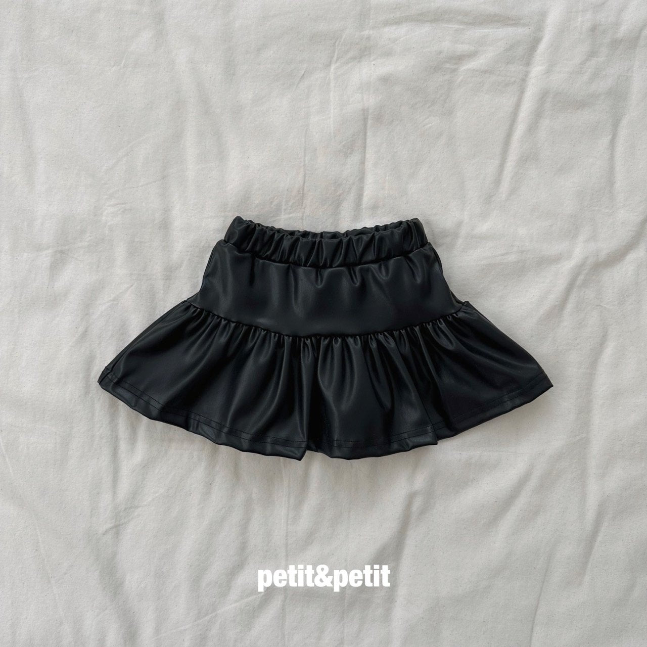 Leather Tiered Skirt-petit petit-27