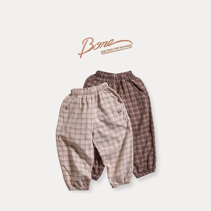 Retro check Pants / boneoune -42