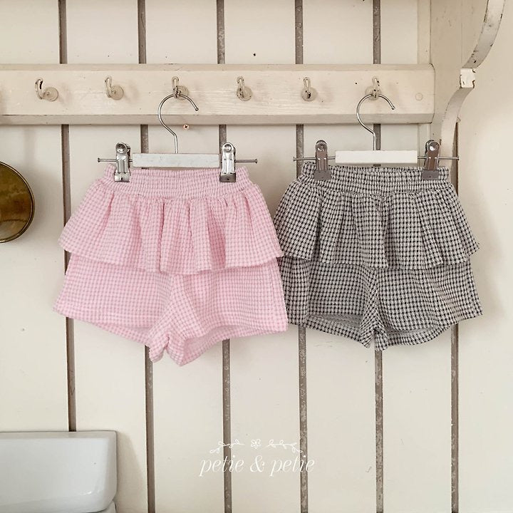 Emma Check Frill Shorts - petit & petit - 31