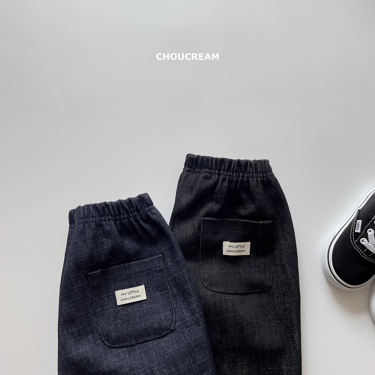 Wide Denim Pants (Non-Fade)-CHOUCREAM-54