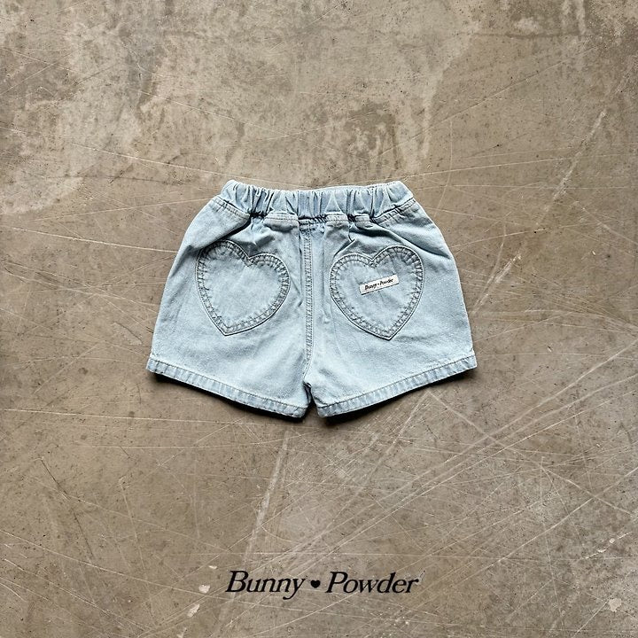 Heart denim half pants-bunnypowder-93