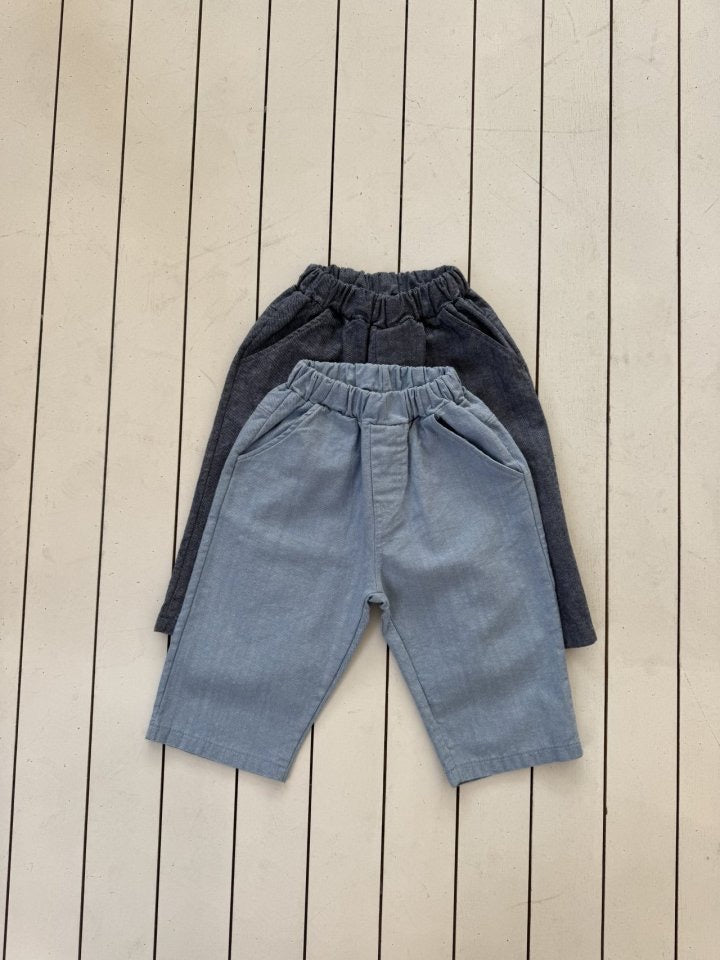 Slub 9-Length Denim Pants-le petit mot-21