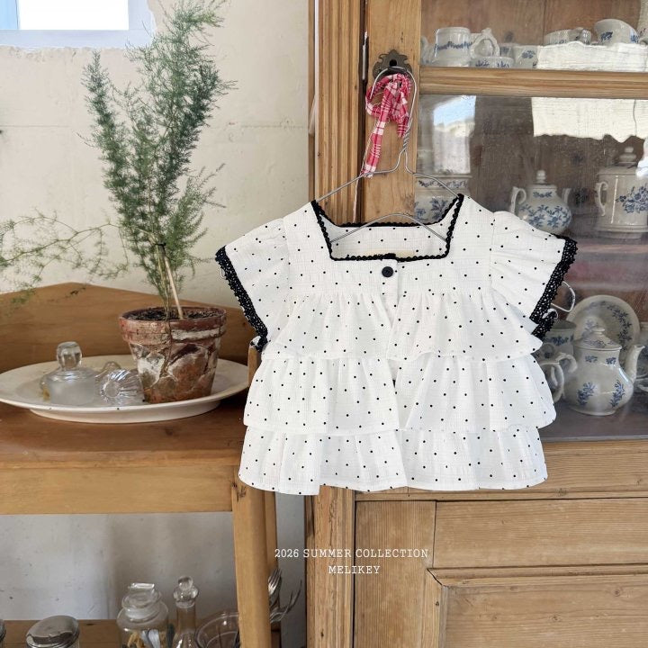 Dot Cancan Sleeveless Blouse-melikey-44