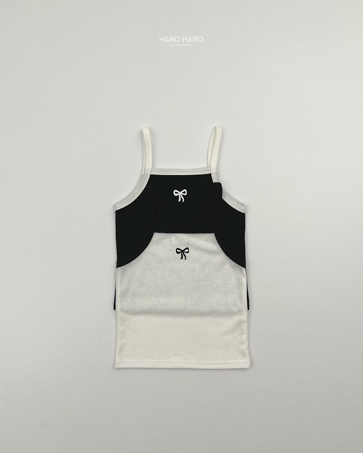ribbon strap sleeveless T -HAROHARO-1