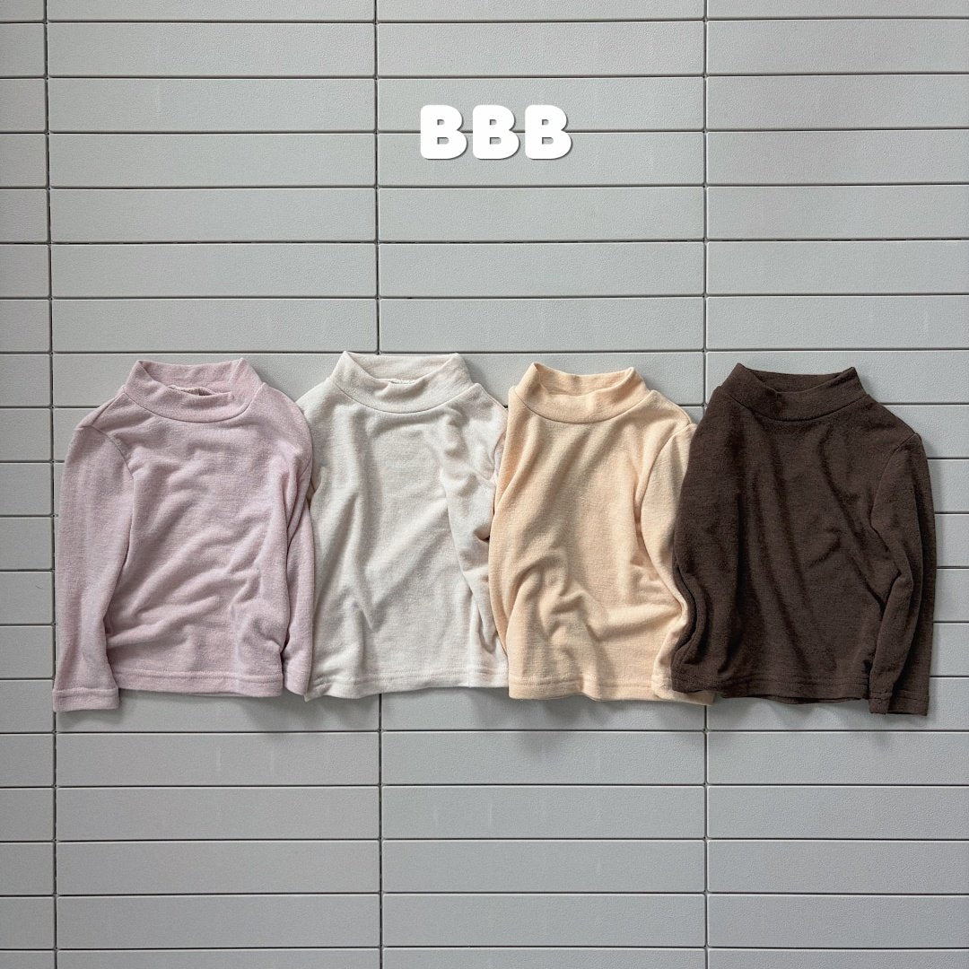 Solid Half-Turtleneck T-Shirt-bellabambina-27
