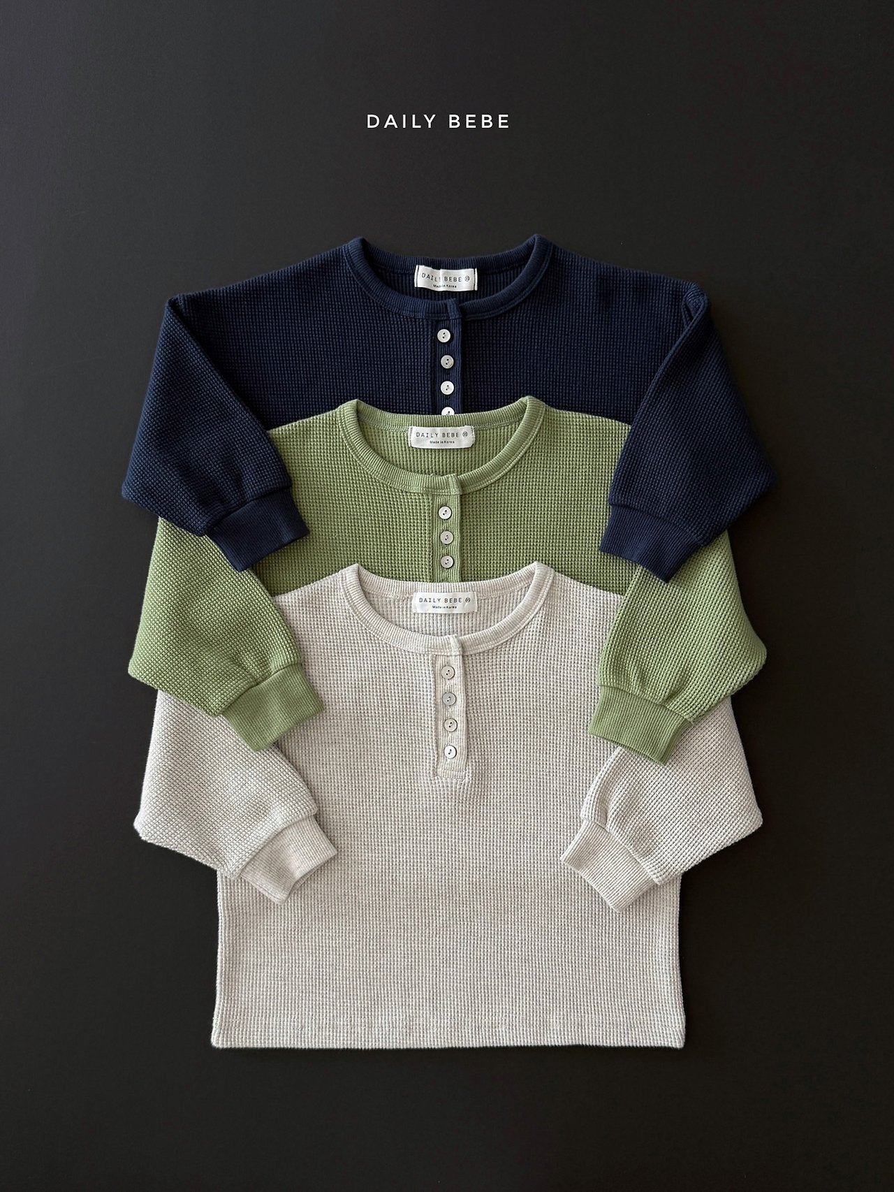Waffle Henley T-Dailybebe-29
