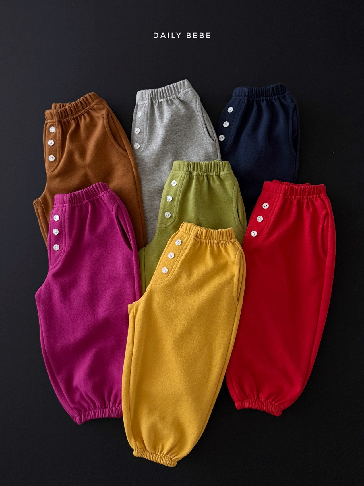 Button Jogger Pants-dailybebe-15
