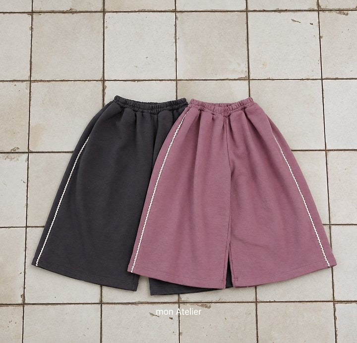 Lace Wide Pants-monatelier-5