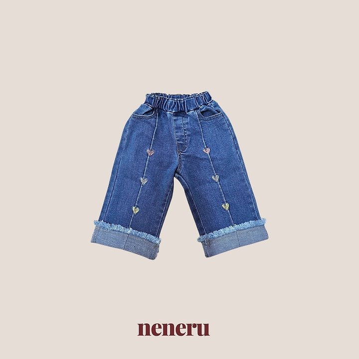 Heart Heart Denim Pants-neneru-9