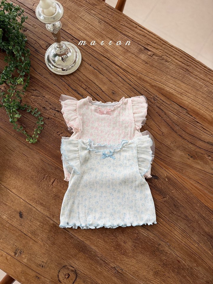 bebe frill set-marron-46