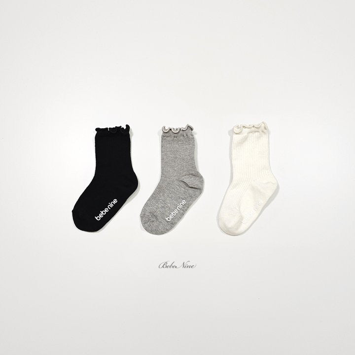 Nine Frill Knee Socks-bebenine-51