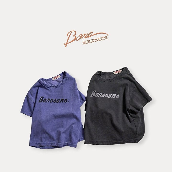 Letter Pigment t shirts / boneoune - 45