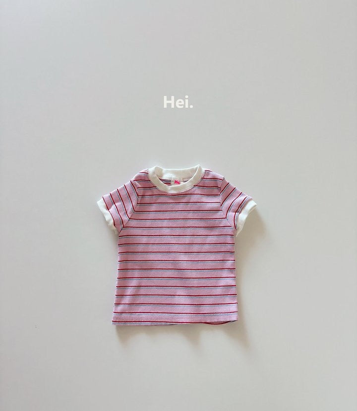 Striped Rib T-shirt-Hei-16
