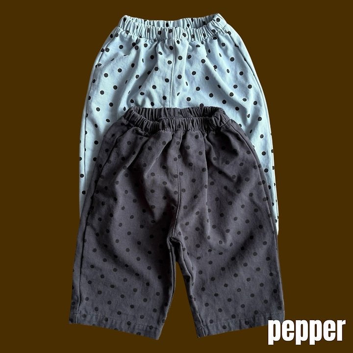 Dot Wide Pants-pepper-40