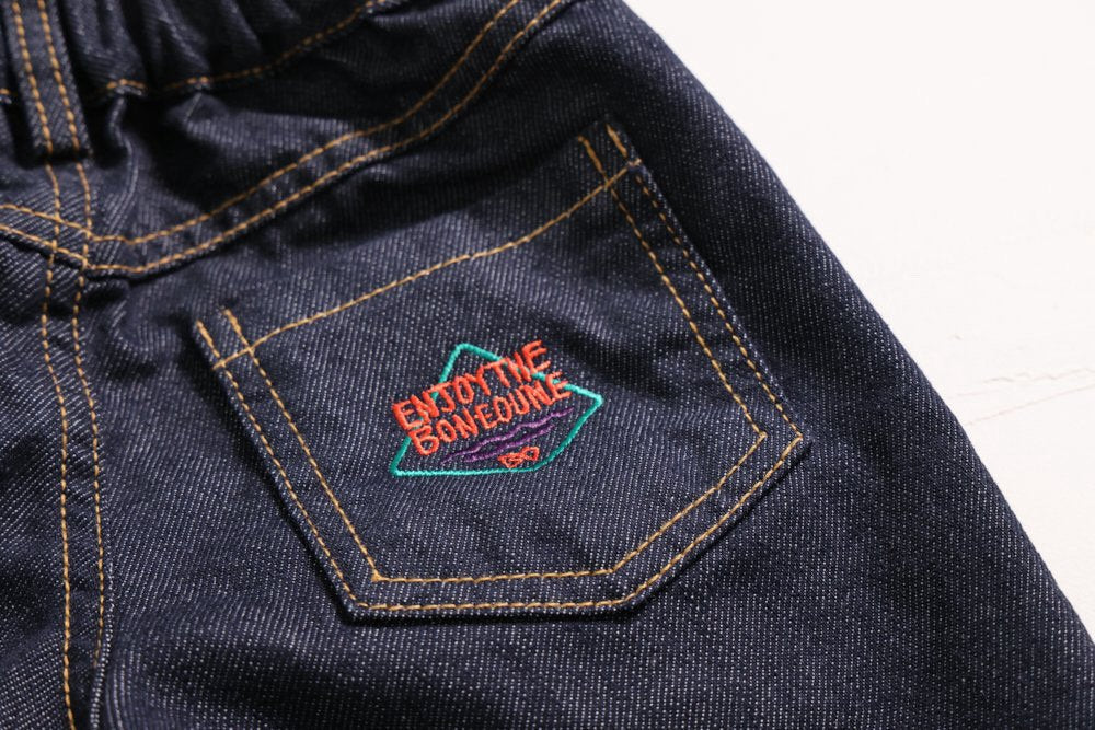 Wide Roll-Up Non-Fade Denim Pants-boneoune-20
