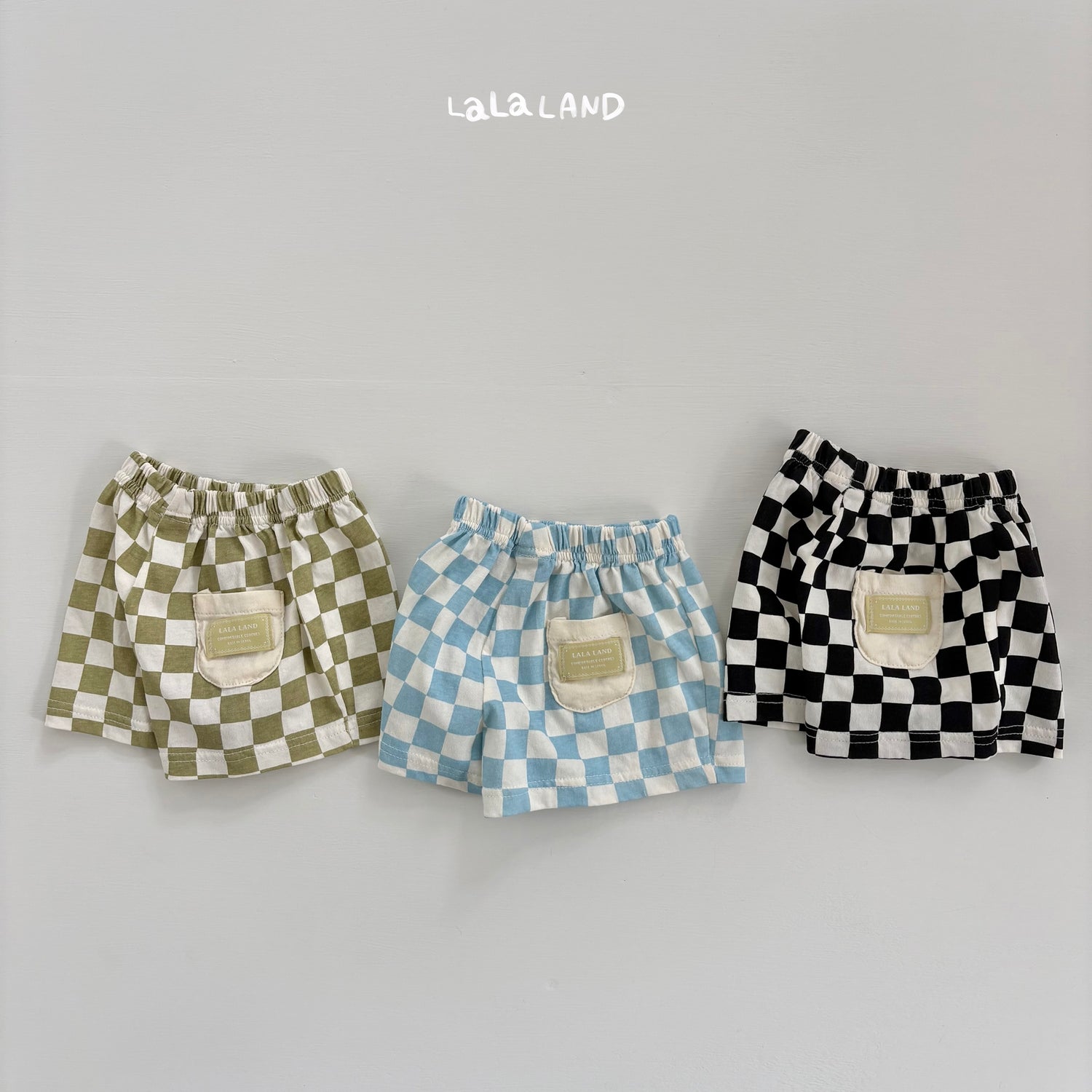 bebe checkerboard shorts-lalaland-72
