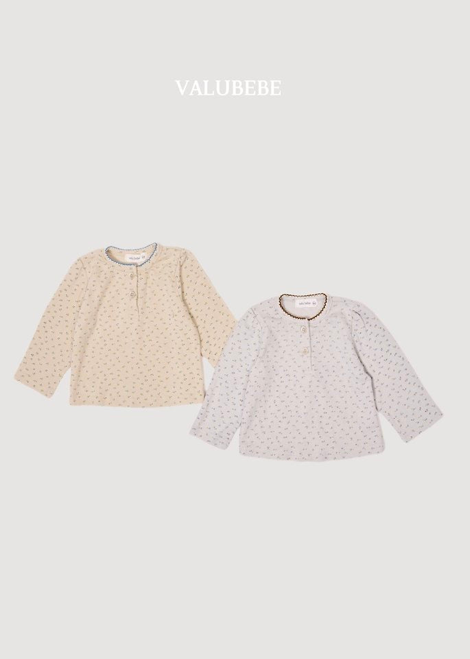 Lisa Eyelet Pin Tuck Tee - valubebe - 082