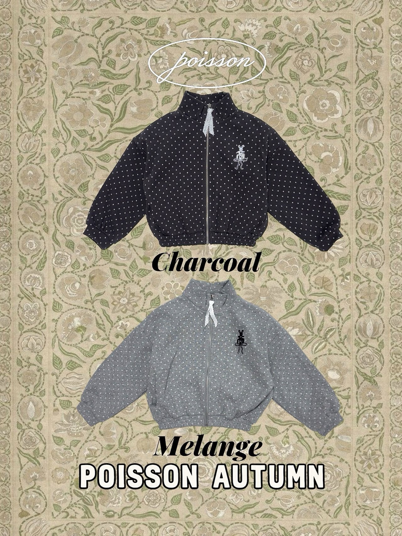 Dot Bunny Zip-Up-POISSON-21