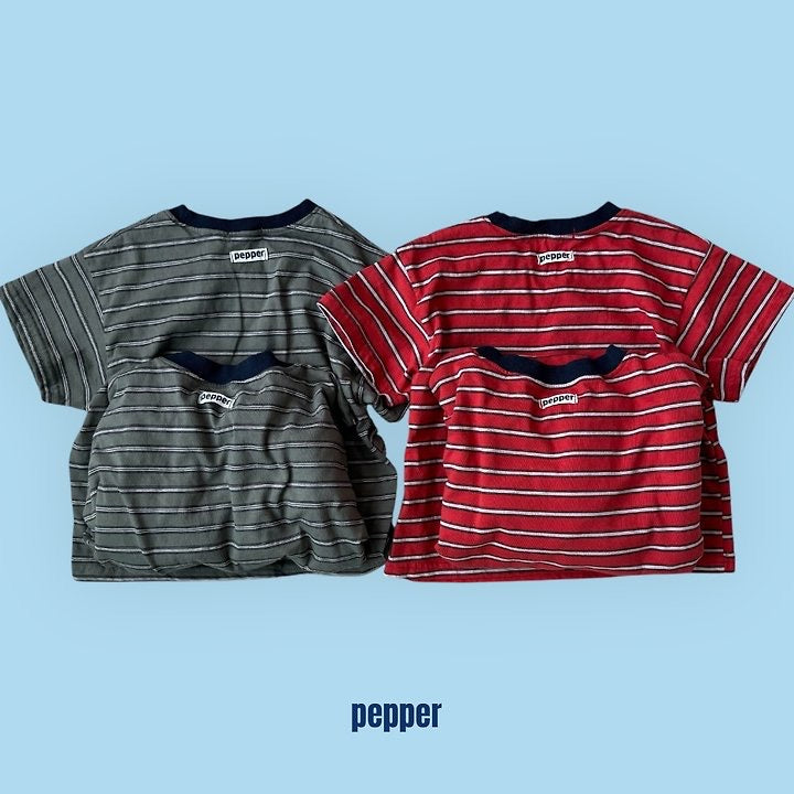 stripe short sleeve tee-pepper-9