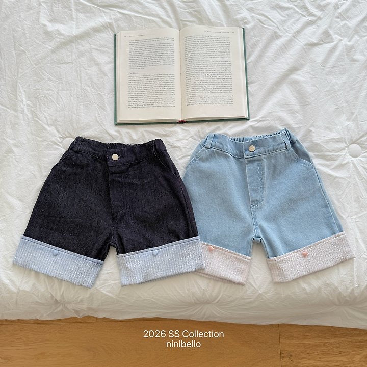 check roll-up denim pants-ninibello-7