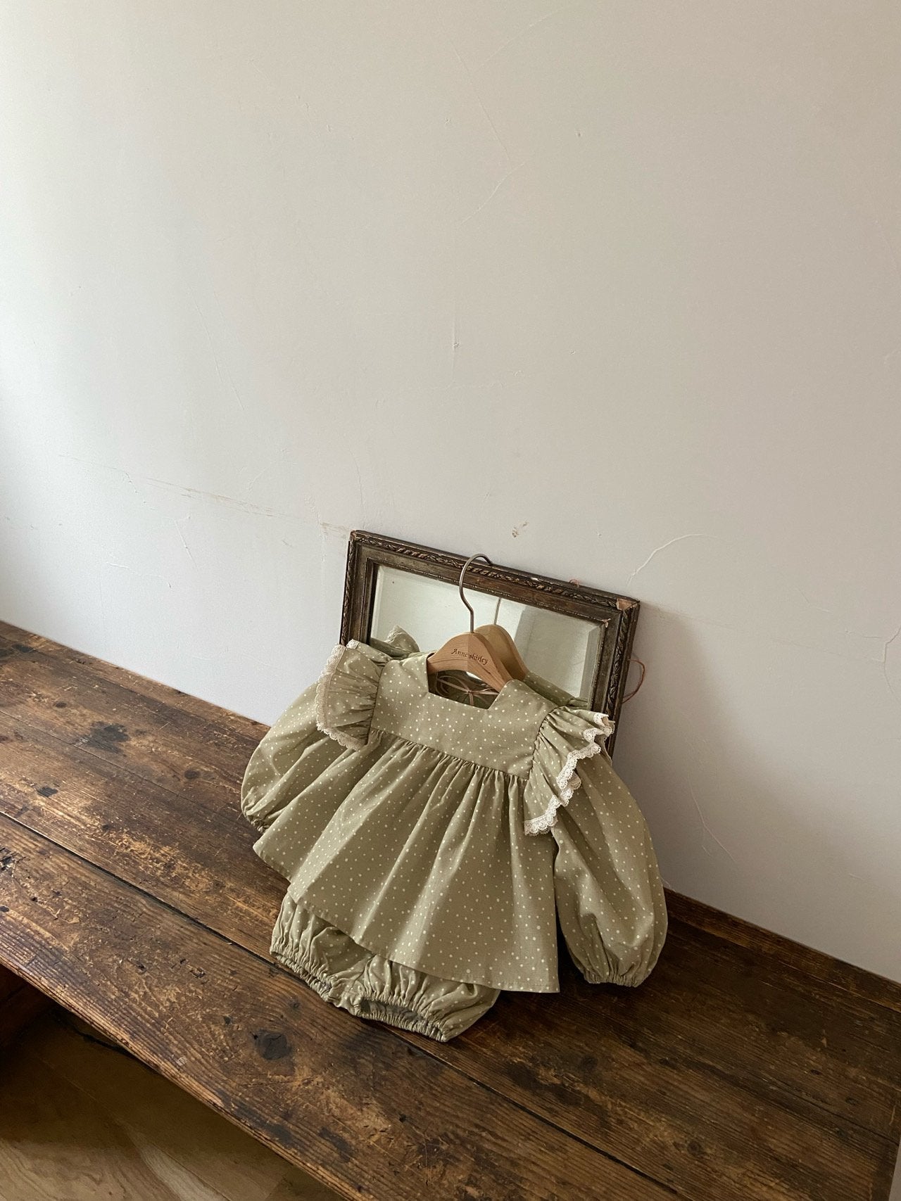 ｜即納｜Dot blouse & bloomer set-anneshirley