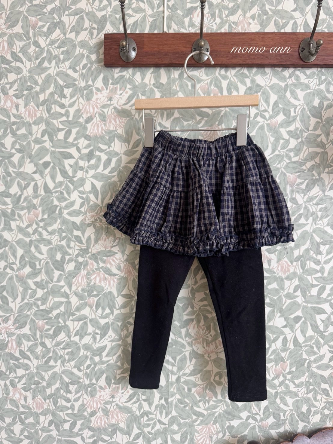 Check Skirt Leggings-momoann-14