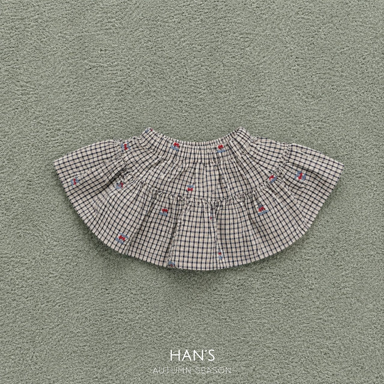 Cherry Embroidery Balloon Skirt-HANS-1